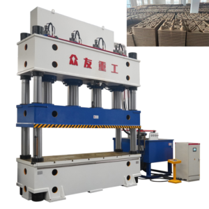 Wood chip tray hot pressing molding hydraulic press