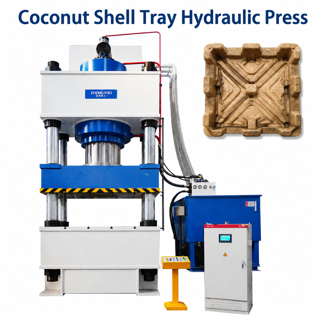 Compressed Wood Pallet Machine for Recycled Sawdust and Wood Waste